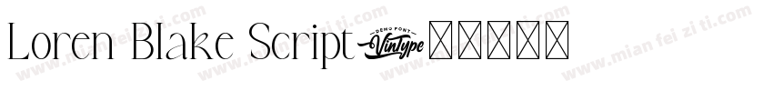 Loren Blake Script字体转换